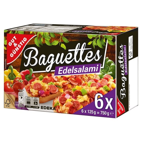 Baguette Salami 6 Stück 750g G&G