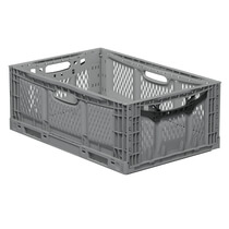 Kunststoffbehälter Klappbox Durchbrochen 60x40x23 grau Surpl