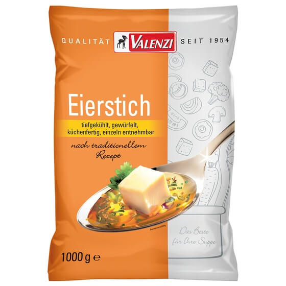 Eierstich gewürfelt TK 1Kg Valenzi