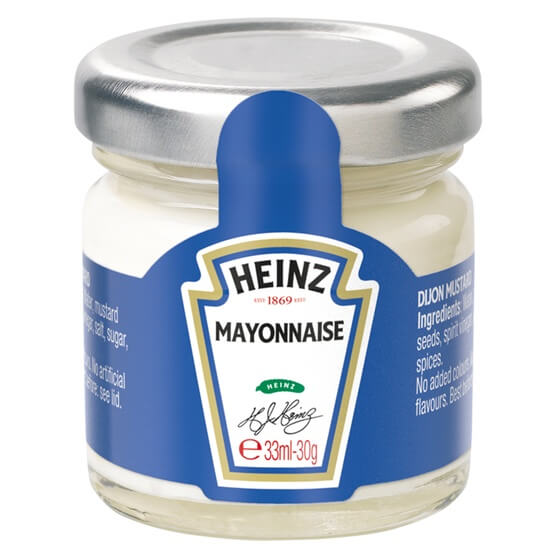 Mayonnaise Glas 70% 80x33ml Heinz