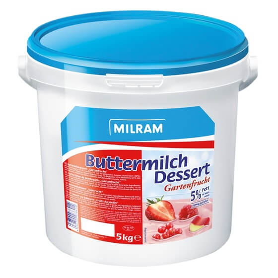 Buttermilch-Dessert Gartenfrucht 5% Fett 5kg Milram