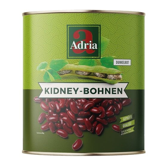Kidneybohnen dunkelrot 3kg/1,9kg Adria
