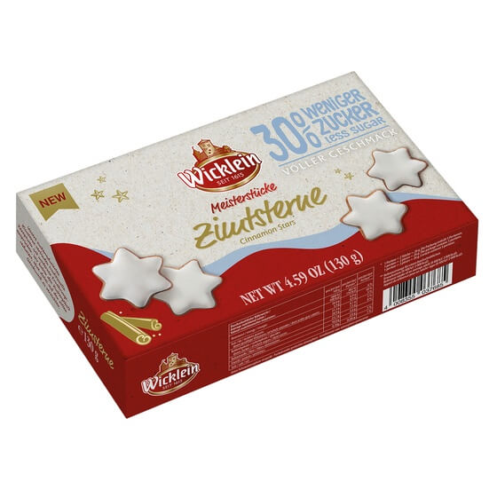 Zimtsterne weniger Zucker 130g Wicklein Meisterstücke