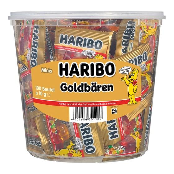 Haribo Goldbären Mini Beutel 100Beutel/Dose