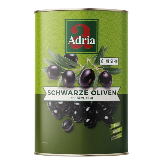 Oliven schwarz ohne Stein 4,1kg/2kg Adria