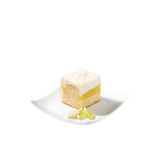 Lemon Kiss Cube Cake geschnitten 15 Portionen TK 2,05kg