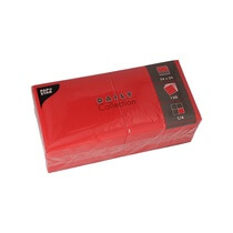 Servietten rot 24x24cm 150 Stück 1/4 Falz Papstar