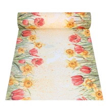 OS Tischläufer 24mx40cm Tulips & Daffodils Papstar