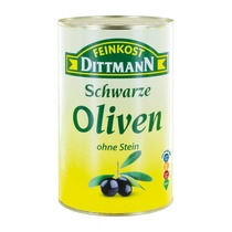 Oliven schwarz ohne Stein 4kg/2kg Dittmann
