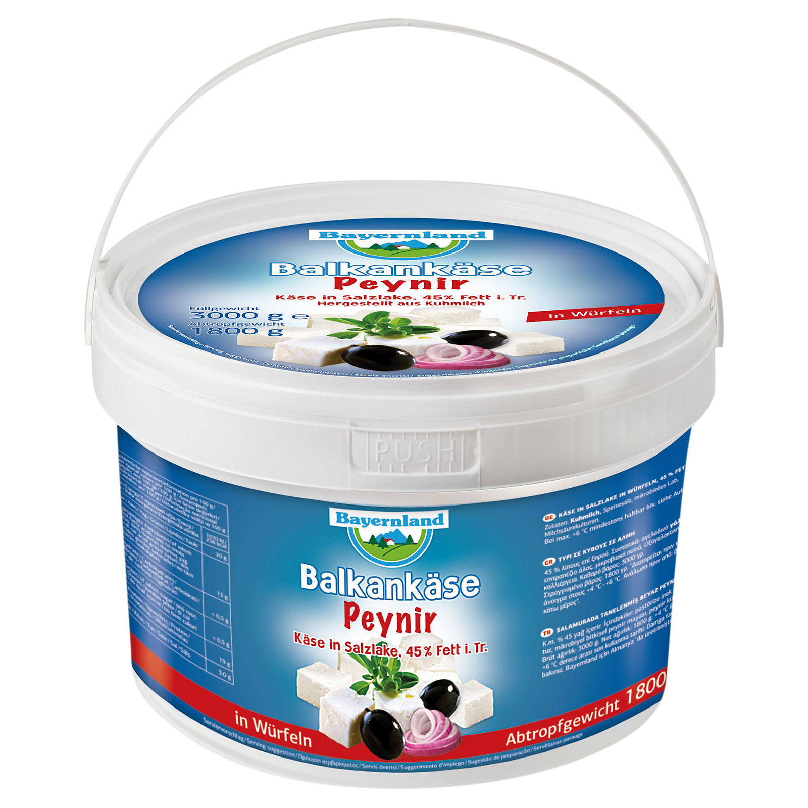 Balkankäse Würfel 45% F.i.Tr. 1,8kg Bayernland