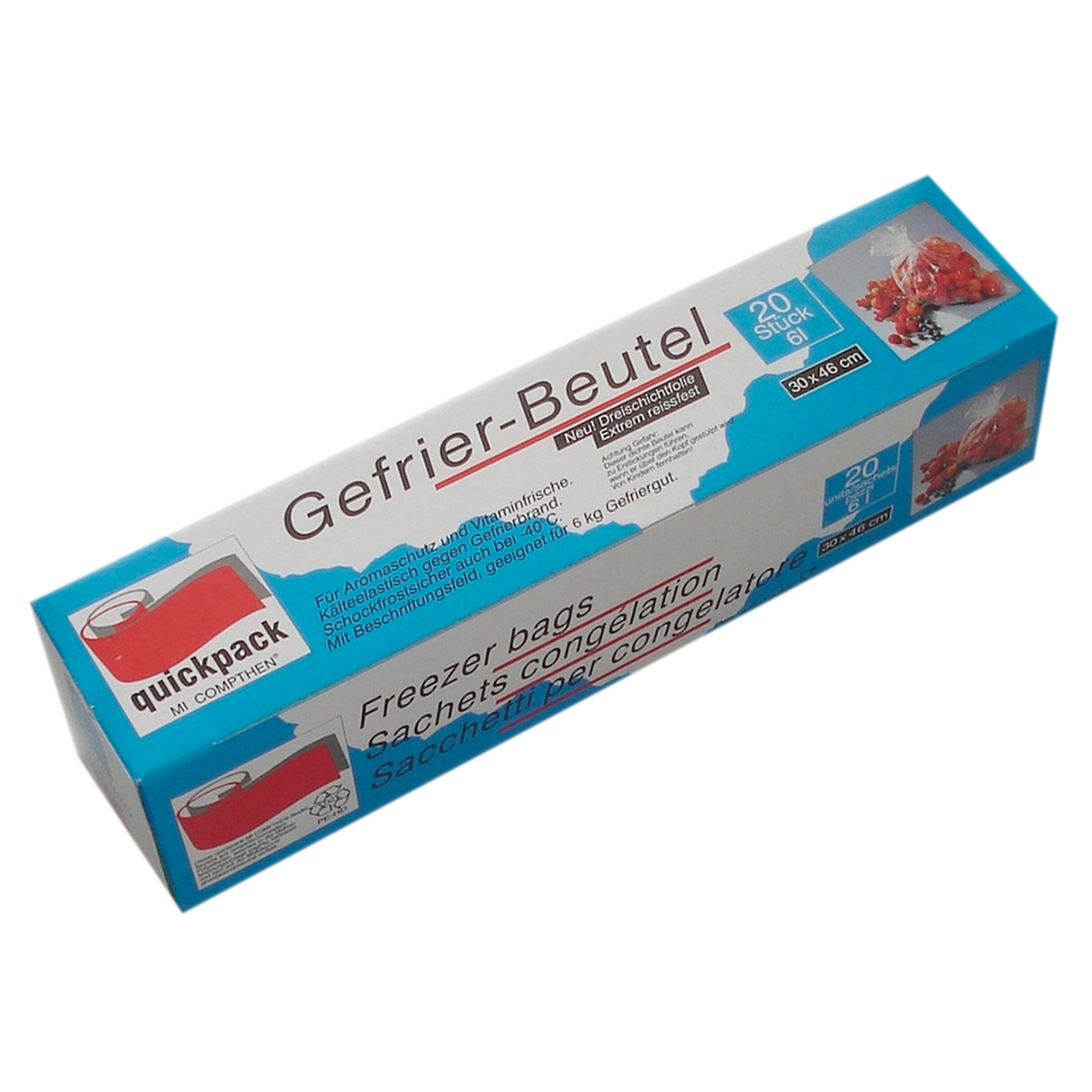 Gefrierbeutel 30x50cm 6l 10St Quickpack