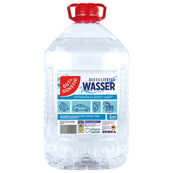 Destilliertes Wasser 5l Kanister G&G, Stroetmann24, B2B Großverbraucher  Lebensmittel Plattform