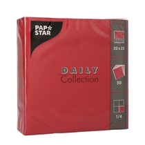 Servietten bordeaux 32x32cm 50 Stück 1/4 Falz Papstar