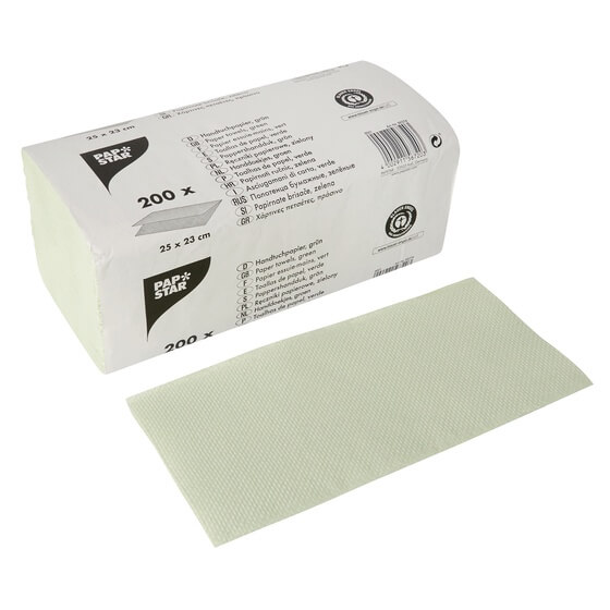 Handtuchpapier 1 lagig Grün 5x200 Blatt Papstar