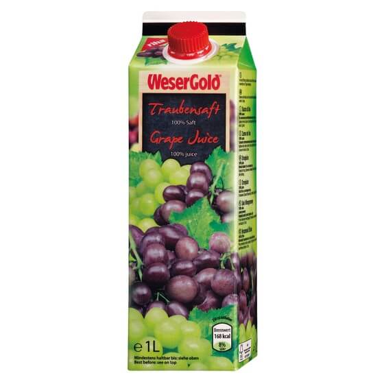 Traubensaft rot 1l Tetra Pak Wesergold