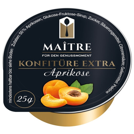 Aprikosen-Konfitüre Extra ODZ 100x25g Maitre