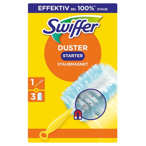 Swiffer Staubmagnet Starterset Griff+3Tücher