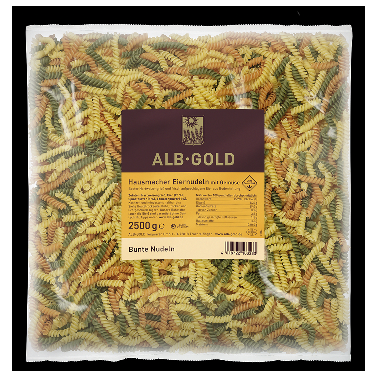 Bunte Spiral Nudeln ODZ 2,5kg Albgold