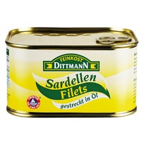 Sardellen Filet in ÖL 600g/400g ATG Dittmann