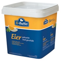 Eibuffet Eier gekocht/geschält Bodenhaltung 150er Eipro
