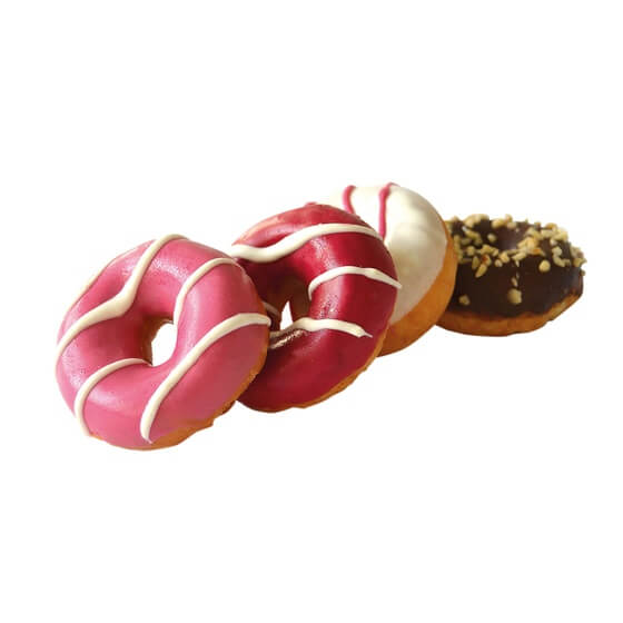 Mini Donuts Mix (Himb/Schoko-Nuss/Waldfr/Creme)36x35g TK