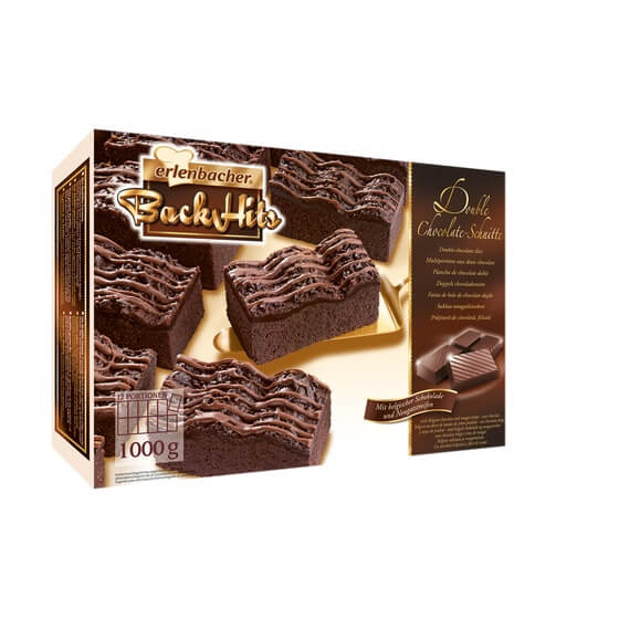 Double-Chocolate-Schnitte geschn TK 12St 1kg Erlenbacher