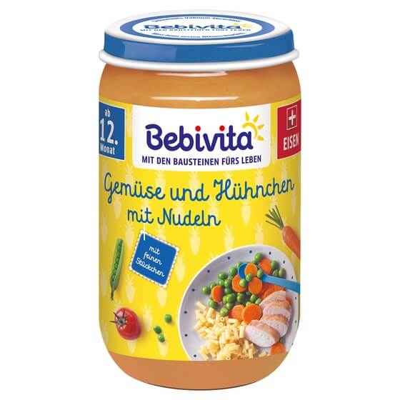 Babykost Gemüse Huhn/Nudeln 250g ab 12. Monat Bebivita