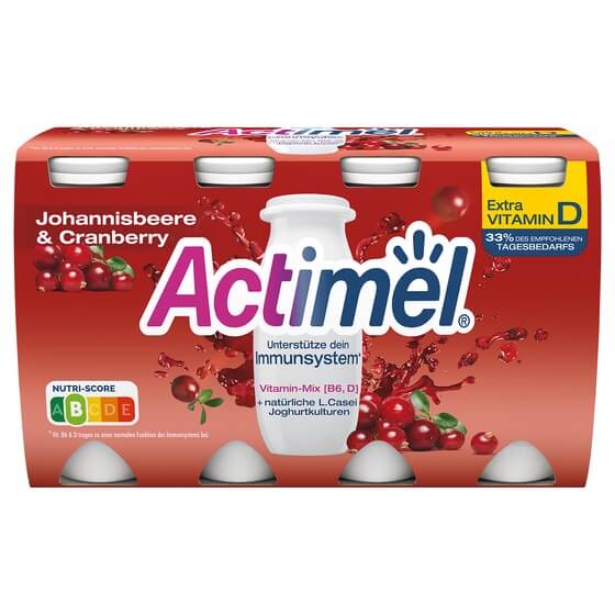 Danone Actimel Drink Cranberry&Schwarze Johannisbeere 8x100g