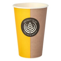 Trinkbecher Pappe "To Go" 0,3l 8x11,6cm 50St PapStar