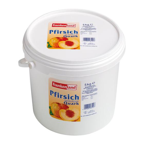 Speisequarkzubereitung mit Pfirsich 20% Fett 5Kg Frankenland