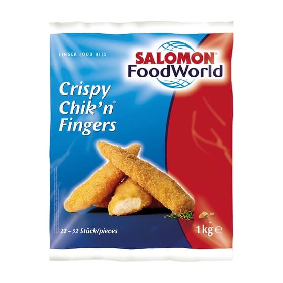 Chik'n Fingers Crispy gegart 22-32 Stück 1Kg Salomon