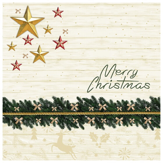 Golden Star Weihnachtsservietten 33 3-lagig Papstar