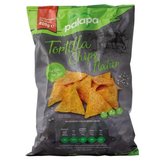Tortilla Chips Natur 800g(Rapsöl) Palapa