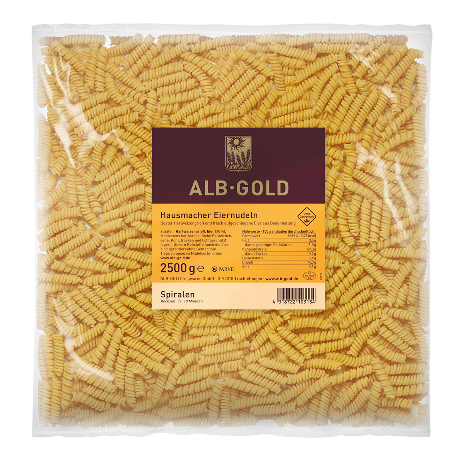 Spiralen Hausmacher Eierteigware ODZ 2,5kg Albgold