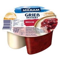 Griessdessert Sommer Kirs./Erdb-Himb,Grütze,Mango 175g Milr.