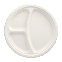 Teller Pure 3-geteilt 26cm 50 Stück Papstar