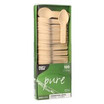 Fingerfood Löffel 7,6cm Holz "pure" 100ST Papstar