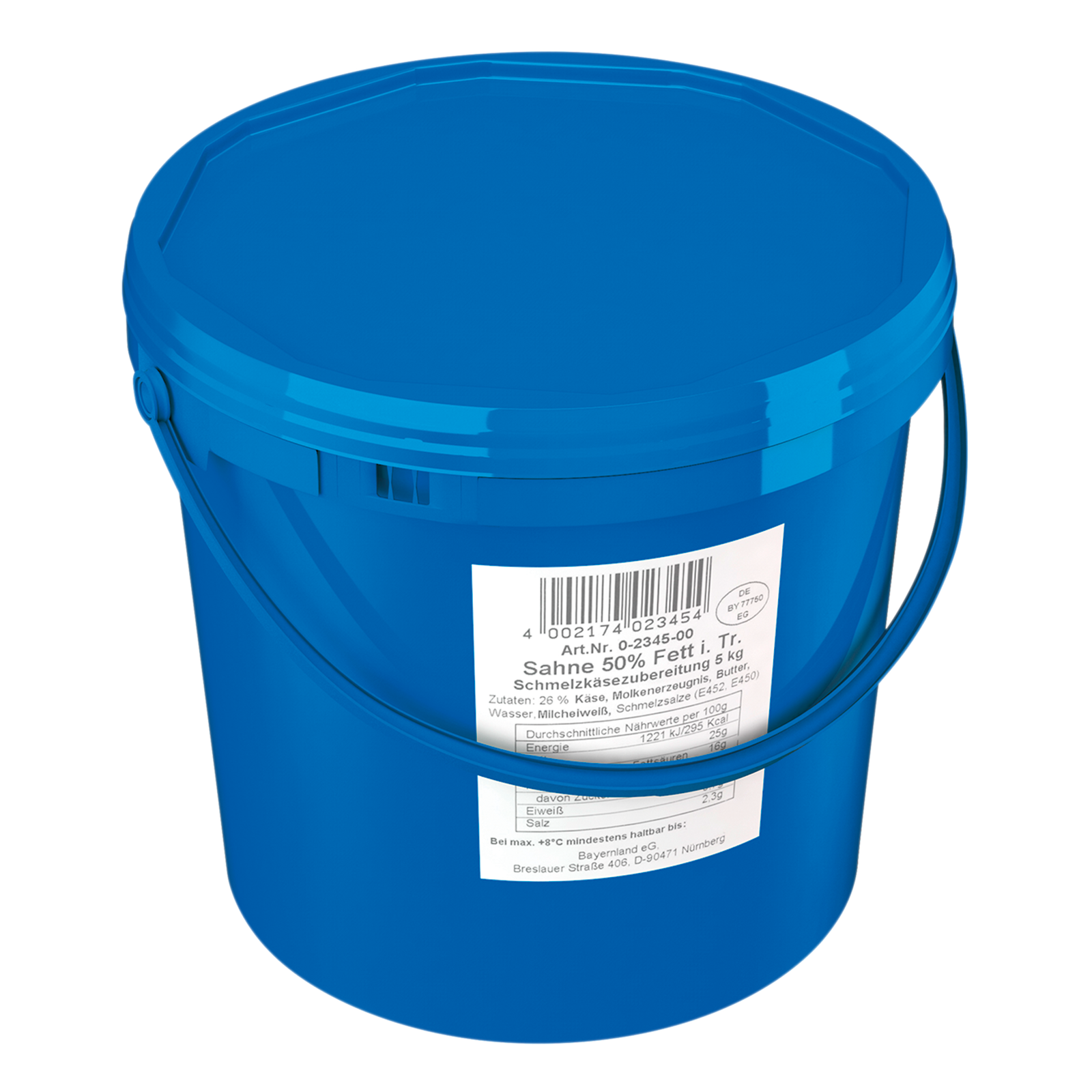 Schmelzkäsezubereitung Sahne 50% 5KG Bayernland