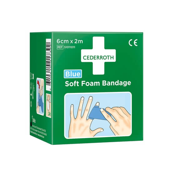 Soft Foam Bandage 2x6cm Blau klebstofffrei,Elastisch