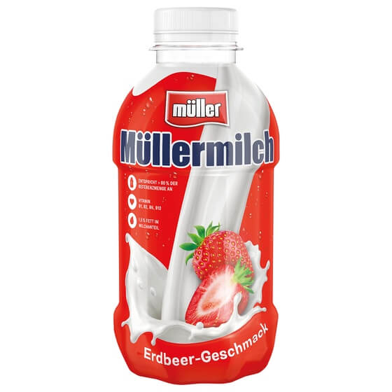 Müller Milch Erdbeere 1,5% DPG 400ml