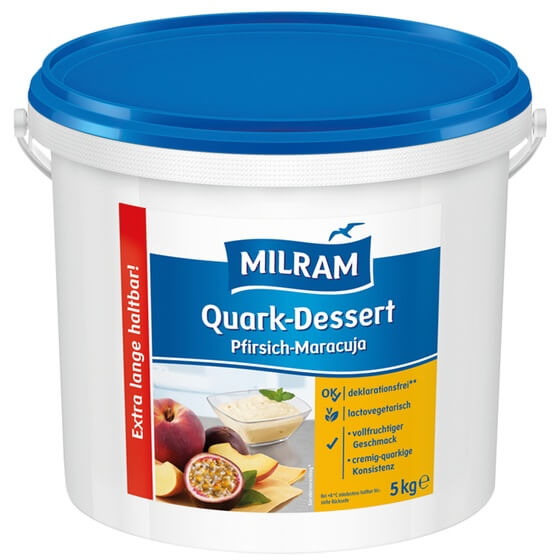 Quark Dessert Pfirs/Mara 20% 5kg Milram