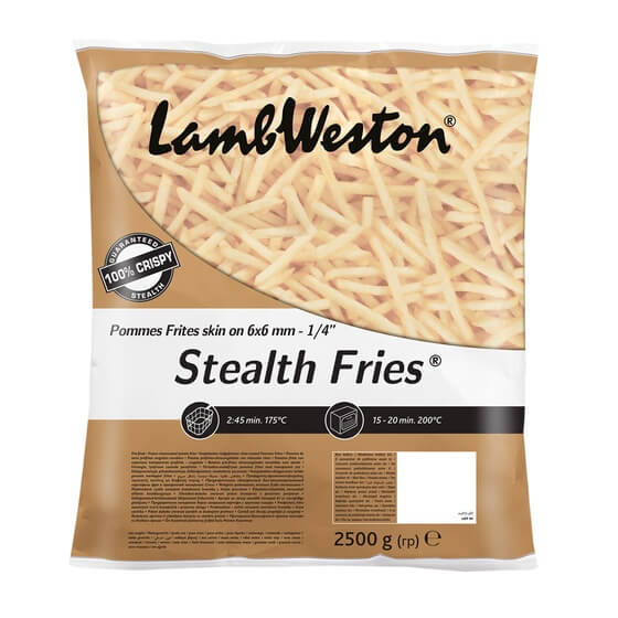 Stealth Fries Skin On 6/6 2500g Lamb Weston