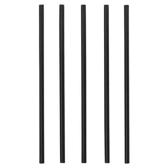 Mehrweg Shake-Halme PP schwarz 8mmx25cm 100ST Papstar