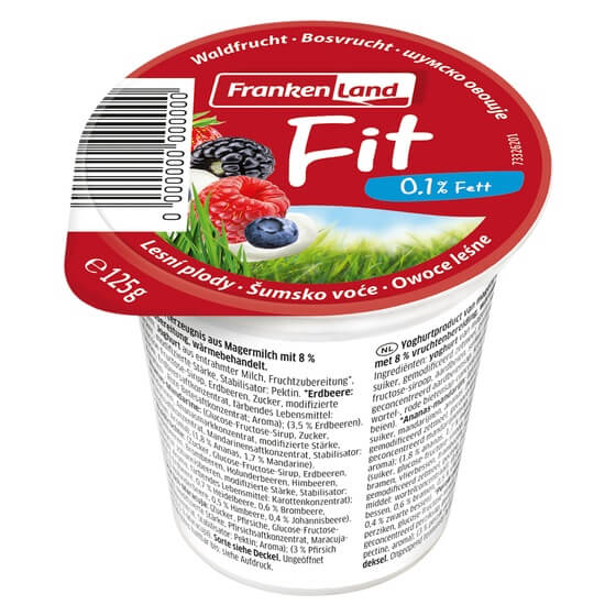 Fit H-Fruchtjoghurt 0,1% Fett 20x125g Frankenland
