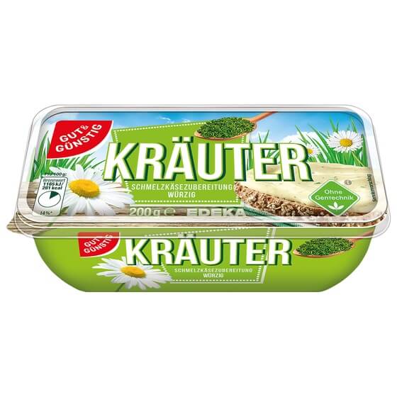 Schmelzekäsezubereitung Kräuter 200g G&G
