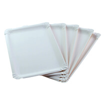 Pappteller weiß 18x26cm 500Stück Papier Brinkmann
