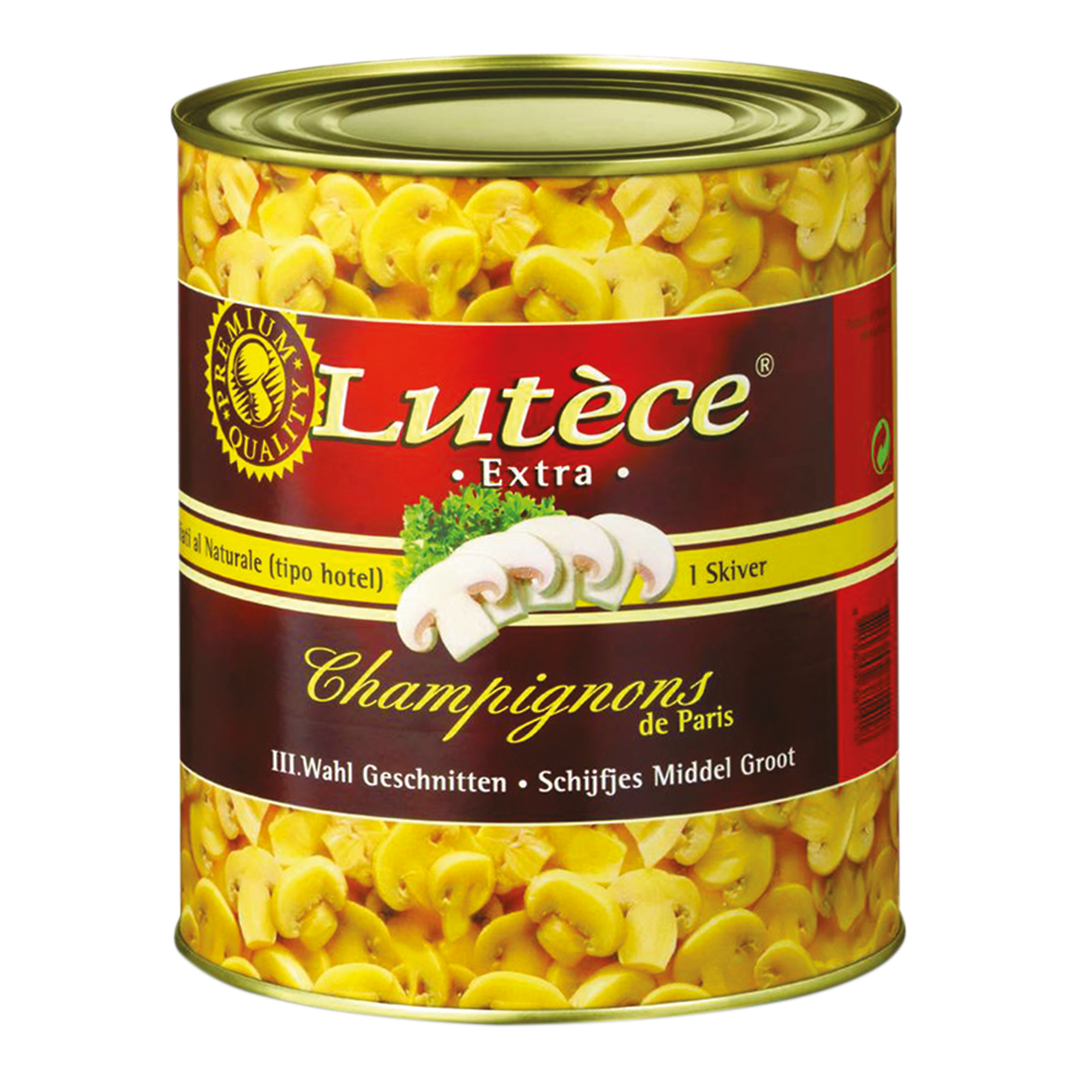 Champignons 3.Wahl geschnitten 3kg/1,92kg Lutece