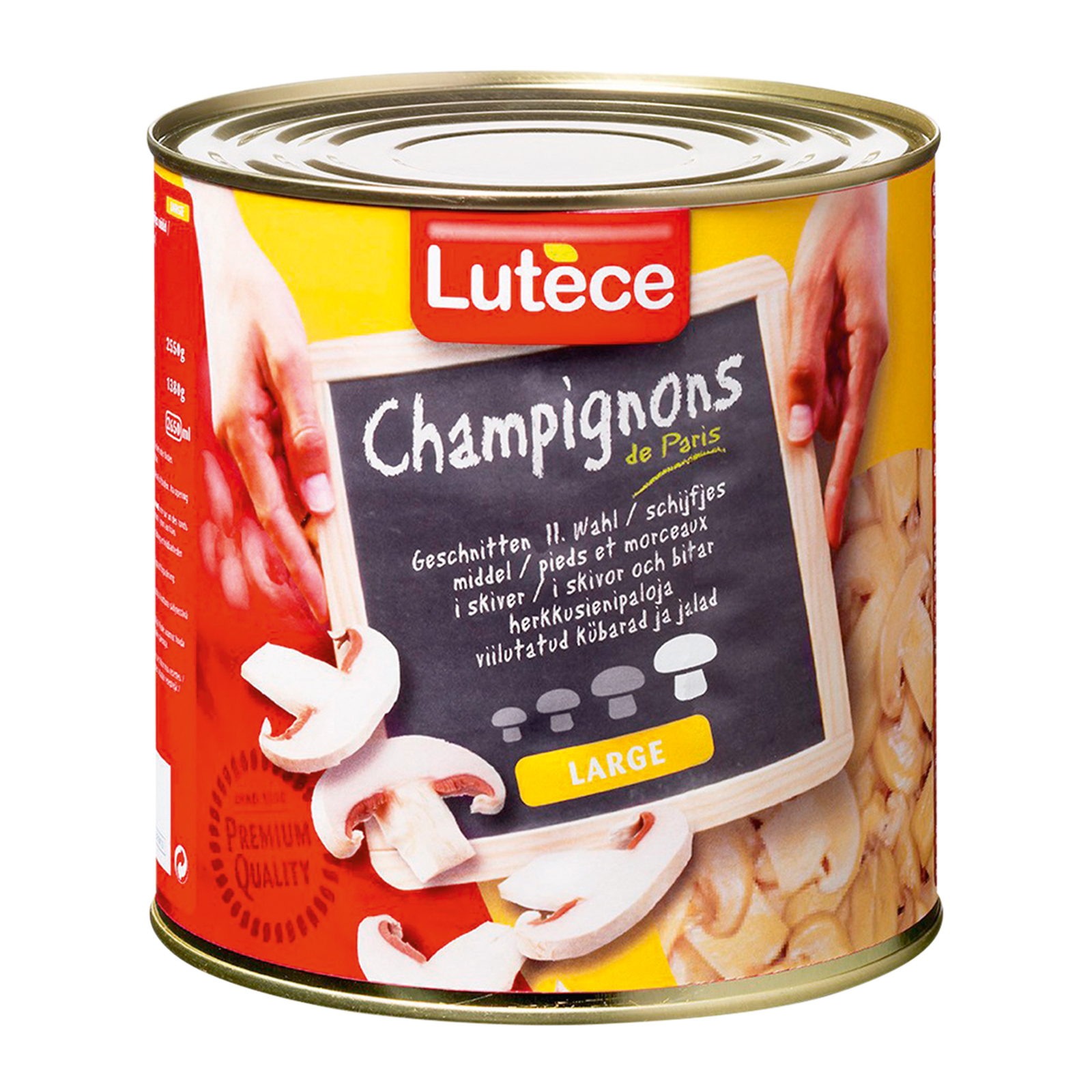 Champignons 2.Wahl Scheiben 3kg/1,92kg Lutece