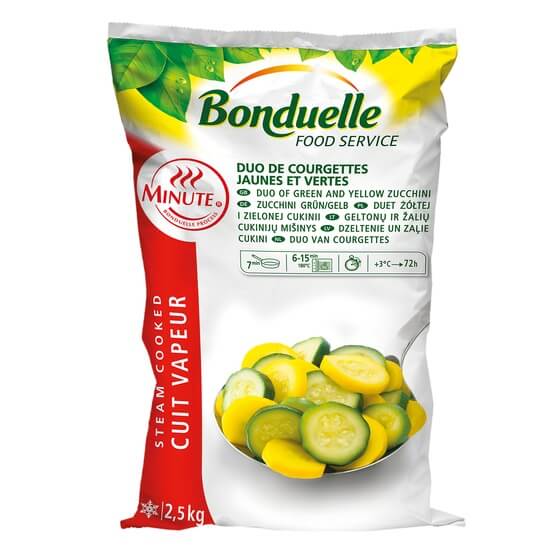 Zucchini gelb/grün ungewürzt gegart TK 2,5Kg Bonduelle