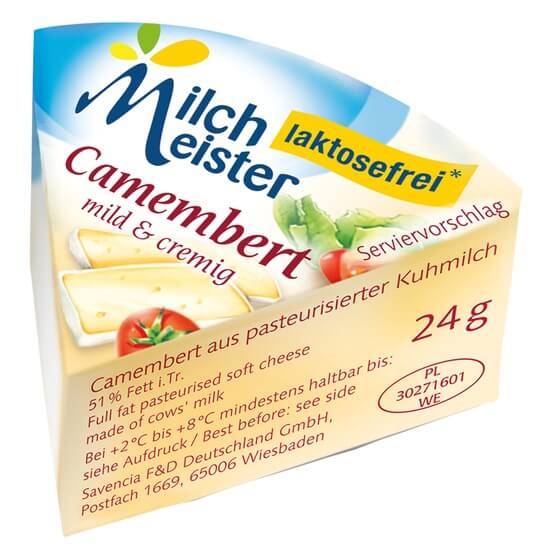 Camembert 50% F.i.Tr. lactosefrei 40x24g Milchmeister
